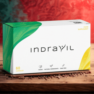 Indravil verpakking — 60 plantaardige capsules met spirulina, Garcinia Cambogia en zink